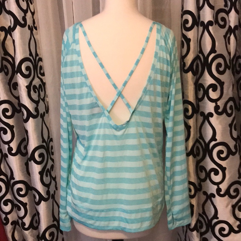 NWT Zella Sexy Open Back Long Top L